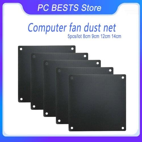 Computer case cooling fan PVC mesh fan dust filter 5pcs/lot 8cm 9cm 12cm 14cm