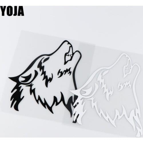 YOJA 15.5X18.1CM Strong Animal Wolf Vinyl Decal Car Sticker Art Cartoon Pattern ZT2-0054