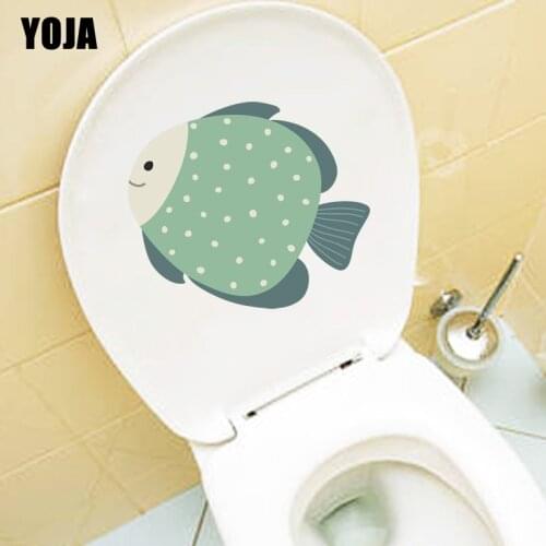 YOJA 24.1*20.7CM More Fish BedRoom Home Decor Wall Sticker Cartoon Toilet Decal Animal T3-0765