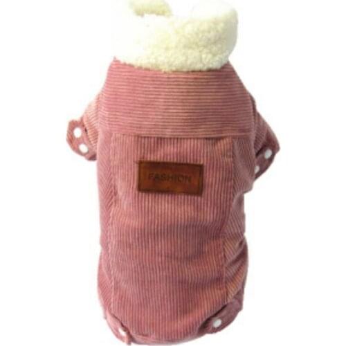 Pet Winter Warm Costume Thickening 2-legged Thickening Coat Cashmere Velvet Jacket For Dogs 1 pcs