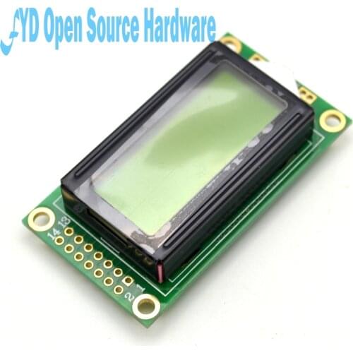 1pcs 0802A character type LCD screen 8 * 2 lines yellow screen LCD screen LCD Winder