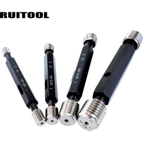 1 PC Metric Thread Gage 2-20mm 6H Accuracy Bearing Steel T+Z Plug Gauge Internal Thread Measurement Tool