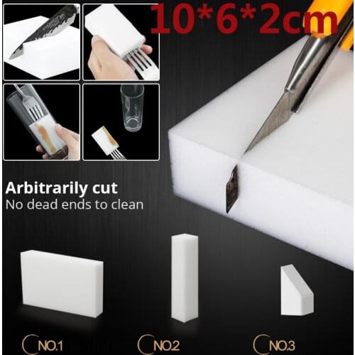 100pcs/lot White Magic Sponge Cleaner Eraser Multi-functional Cleaner Melamine Sponge for Kitchen Bathroom Cleaning 100x60x20mm