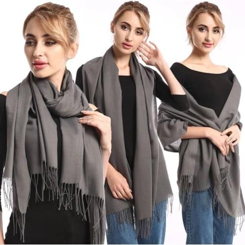 2019 Fashion Summer Women Scarf shawls and wraps Thin Solid Female Stole Hijab Long Cashmere Pashmina foulard Lady Head Scarves