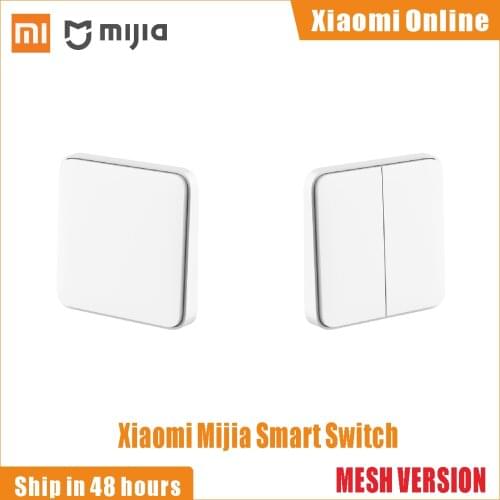 2020 Newest Xiaomi Mijia Smart Wall Switch Live Line Version Wall Switch OTA Upgrade Smart Linkage Works For Mihome Mijia App