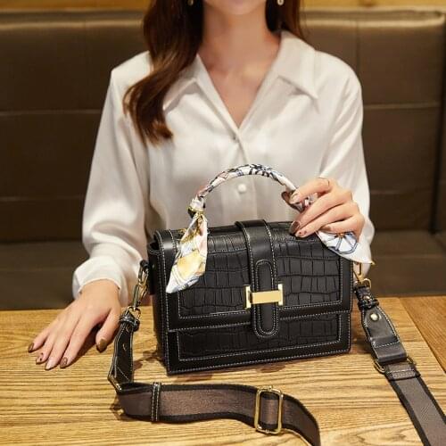 2021 New Crocodile Pattern Female Bag High Quality Design Small Square Bag Handbag Womens Shoulder Bag Crossbody Bags Bolsos