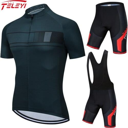 2021 Teleyi Team Cycling Jersey 20D Bib Set Bike Clothing Ropa Ciclism Bicycle Wear Clothes Mens Short Maillot Culotte
