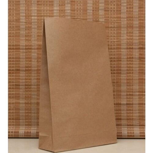 50pcs/lot Leather Color Kraft Paper Bag 23x12x7.5cm Boutique Snacks Gift Jewelry Packaging Bags Recyclable Jewelry Pouch Bag