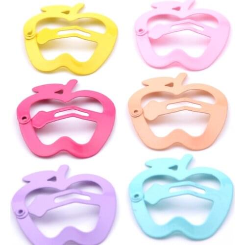 6Pcs/Set Fashion Children Headdress Kids Fruit Hairpins Headwear Set Candy Color Paint Apple Cherry Banana Hair Clips for Girls