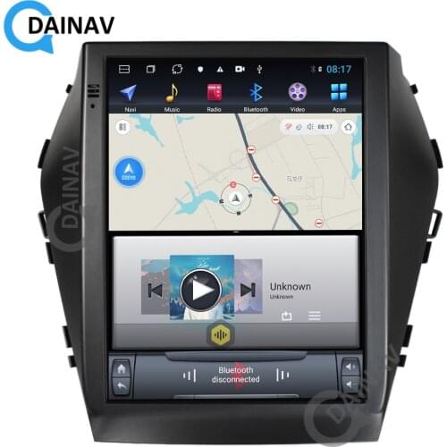 Car radio multimedia player Tesla style For-Hyundai IX45 Santa fe 2013-2017 Android Auto GPS navigation