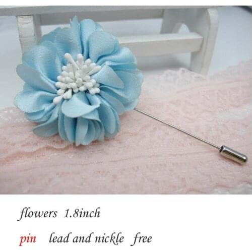 Free shipping!newest 12PCS/Lot Handmade Flower Stick Brooch Pin Mens Accessories Men Lapel Pin Brooch Flower