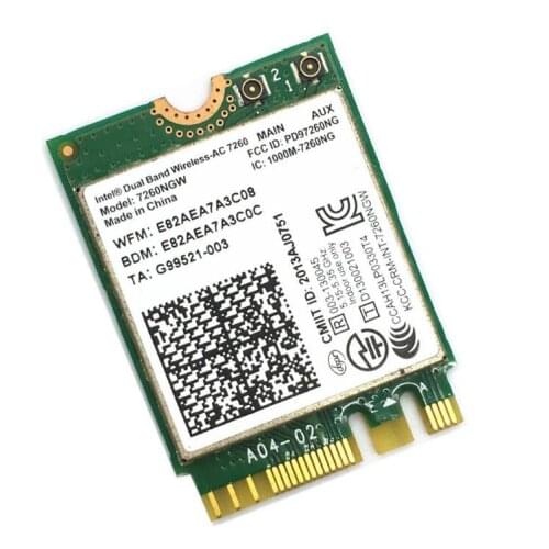 Wireless-AC7260 M.2/mini PCI-E Wireless card Bluetooth 4.0 7260NGW mini PCI-E NGFF interface