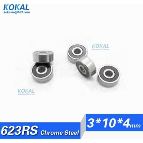 [CM623RS]Free Shipping 10pcs china bearing manufacture motor micro ball bearing 623RS R-1030ZZ 623 623-2RS 3*10*4mm