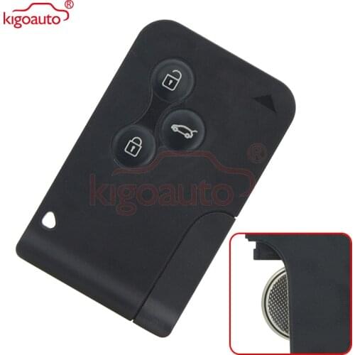 Remote smart Key card 433Mhz PCF7947 3 button for Renault Megane II Megane 2 Scenic II Grand Scenic II 2004 2005 2006 kigoauto