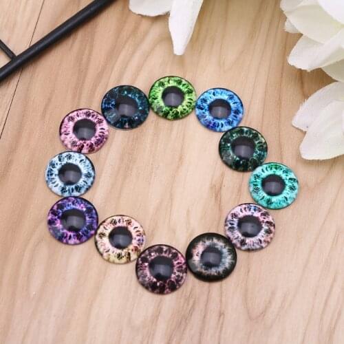 20pcs Glass Doll Eyes DIY Crafts Eyeballs for Dinosaur Animals Eye Accessories B36E