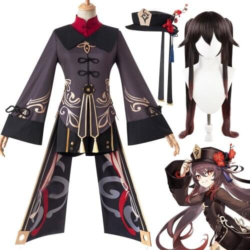 Hu Tao Cosplay Genshin Impact Hu Tao Cosplay Costume Game Outfits Dress Halloween Carnival Women Girl Uniforms