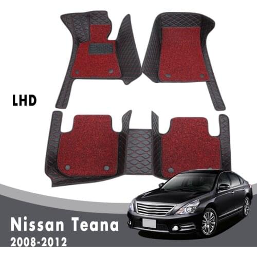 For Nissan Teana J32 2012 2011 2010 2009 2008 Car Floor Mats Carpets Interior Protector Covers Luxury Double Layer Wire Loop