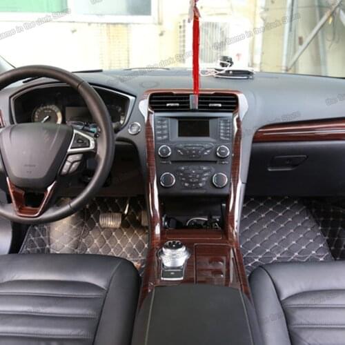 Lsrtw2017 Car Center Control Gear Panel Steering Wheel Dashboard Strip for Ford Mondeo Fusion 2017 2018 2019 2020 Accessories