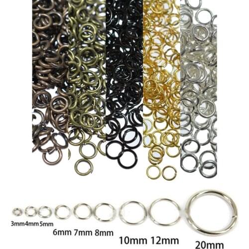 Wholesale Metal Jump Rings Split Ring Twist-Ring Charm For Jewelry Making Connectors 4/5/6/7/8/9/10/12mm DIY Bracelet Findings