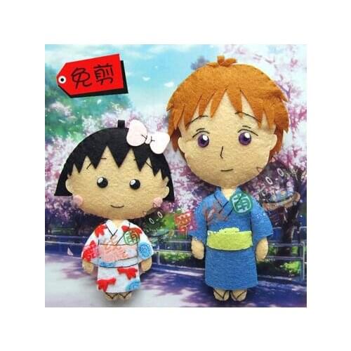 Teenager kimono doll Fabric Felt kit Non-woven cloth Craft DIY Sewing set Felt Handwork Material DIY needlework supplies