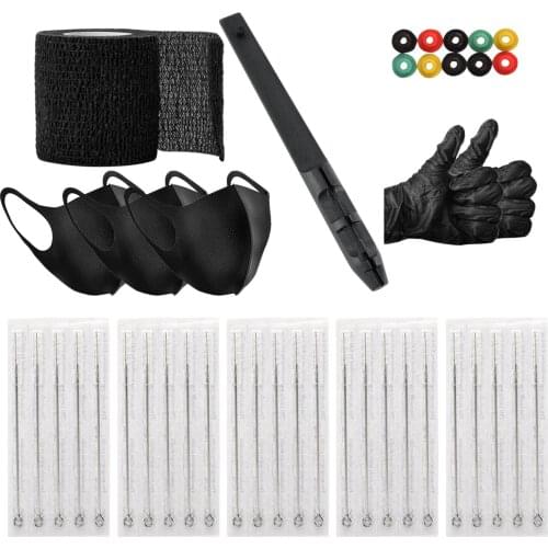 Complete Tattoo Kit Hand Poke and Stick 1RL 3RL 5RL 7RL 9RL Tattoo Supplies Hand Poke And Stick Tattoo Kit DIY Tattoo Supply