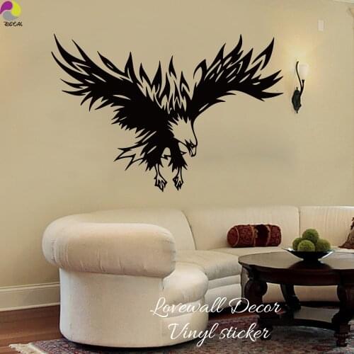 Flying Eagle Wall Sticker Living Room Bedroom Large Eagle soar Bird swing wing Wall Decal Kids Room Vinyl Home Decor Art Mural