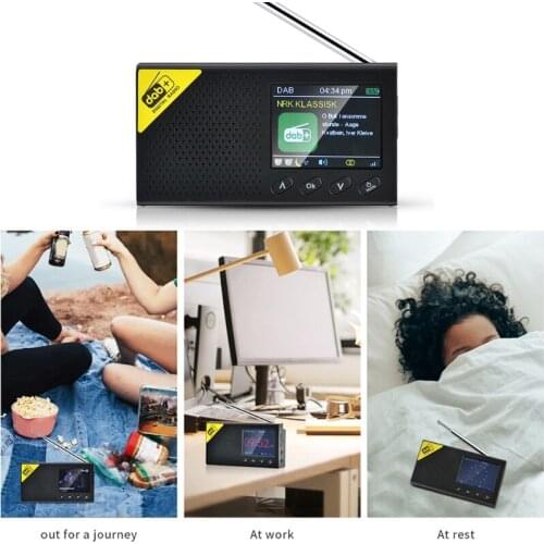 2021 New Portable Bluetooth Digital Radio DAB/DAB+ and FM Receiver Rechargeable Radio