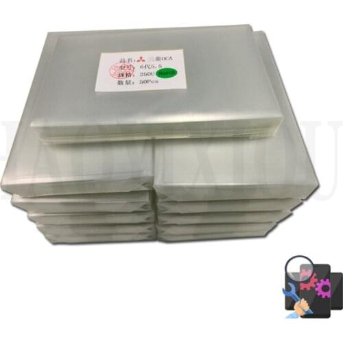 50PCS Original 250um OCA film for iPhone 4s 5 5s 6 6s 6 plus 7 8 7plus X OCA Optical adhesive for Mitsubishi oca Adhesive repair