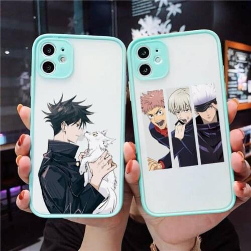Jujutsu Kaisen Satoru Gojo anime Phone Cases Matte transparent For blue iPhone 12 Mini 11 Pro XR XS Max 7 8 Plus X Back Cover