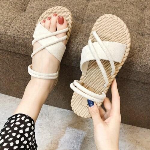 Summer Slippers sandals Shoes Woman 2020 Non-slip Casual Toe Flip Flops Clear Women Outdoor Flat Beach Slides