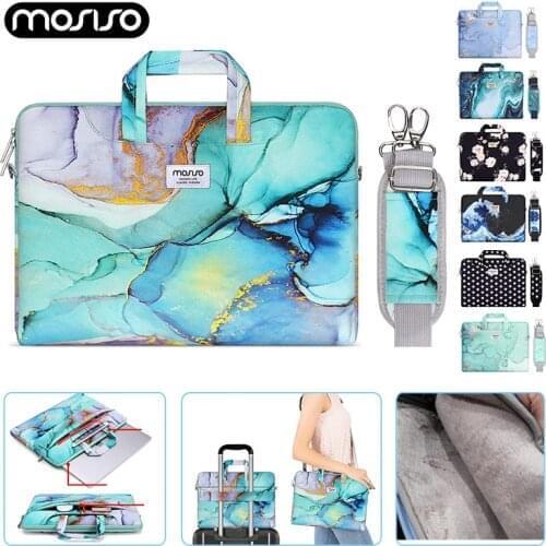 Laptop Shoulder Bag with Trolley Belt For MacBook Air Pro 13 13.3 15 15.4 15.6 16 Inch Dell Lenovo HP Asus Acer Briefcase Sleeve