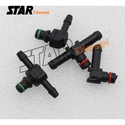 T Type Return Oil Backflow Pipe Connector Return Oil Backflow for Denso Series Diesel Injector Plastic Two-Way Joint Pip S0293