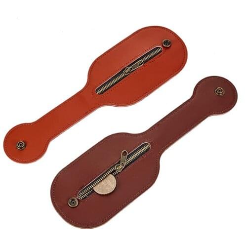 Outdoor beat self-defense tool, crazy horse leather retro zipper folding mens coin purse 2019 new leather wear belt wallet