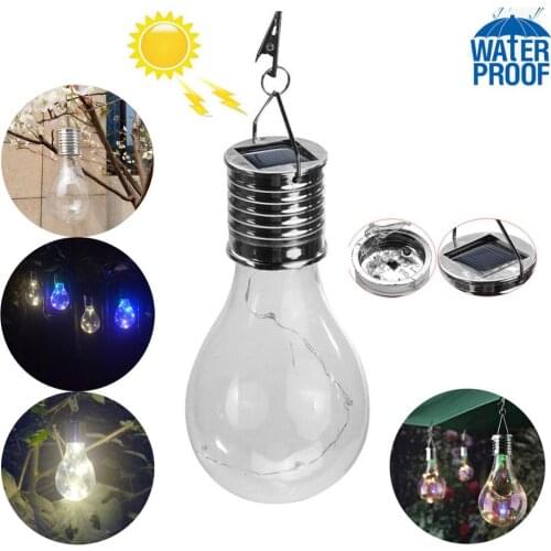 Hanging Solar Powered LED Light Bulbs Lantern Spotlights Portable Rotatable Outdoor Waterproof Garden Camping Tent Decor Lamp