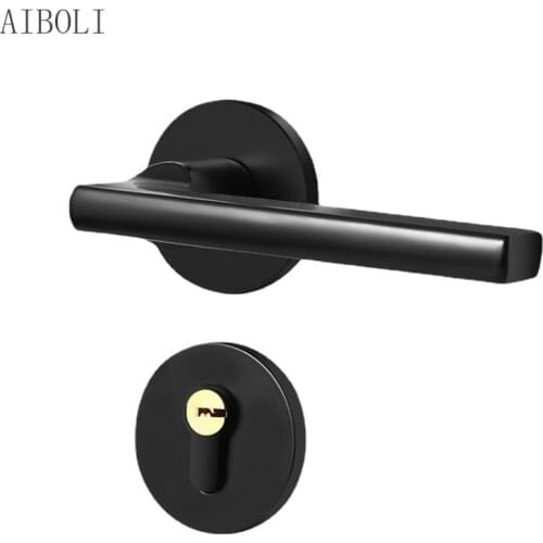 Indoor Bedroom Door Mute Split Anti-insertion Handle Lock Household Wooden Door Bathroom Door Lock Mute Split Split Lock