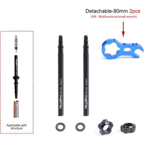 Road Bicycle Inner Tube Valve Extender 45/80mm Removable French Presta Valve Cap Core Adapter Inner Tire Tyre Extension Rod