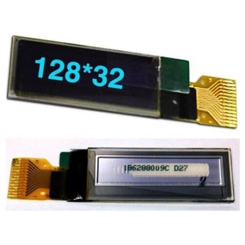 0.91 inch 14PIN Blue OLED Screen SSD1306 Drive IC 128*32 Dot Matrix I2C Interface