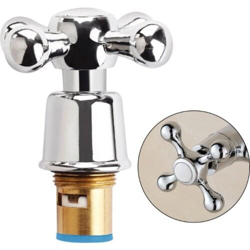 1Set Copper Cross Handle Bath Sink Faucet Handle for Kitchen Bathroom Sink Water Faucet Mixer Accessories Kit