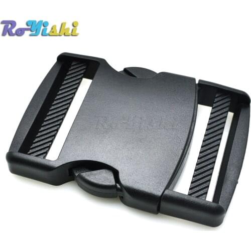 100pcs/pack 2" Plastic Flat Side Release Buckles Adjustable Straps for Paracord Bracelets Webbing 52mm