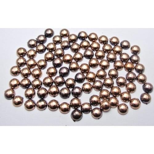 1000 Metallic Bronze Flatback Round Tiny Half Pearl 4mm Nail Art Craft