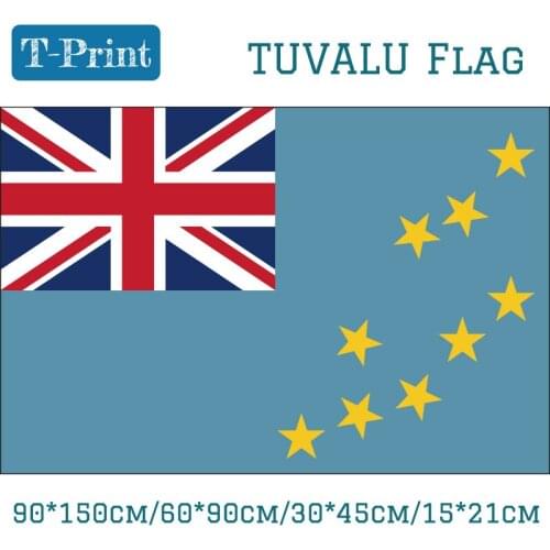 60*90cm 15*21cm 90*150cm Tuvalu National Flag 3x5ft Banner Car Flag For Decoration