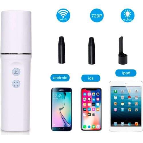 720P HD WiFi Endoscope Mini Ear Endoscope Camera 1.0Mp Wireless Ear Scope Earwax Cleaning Tool For iphone IOS