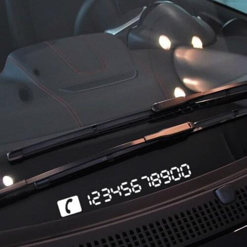 Aliauto Reflective Temporary Parking Card Car Essential Supplies Phone Number Plates For VW Golf Skoda Ford Focus Peugeot Toyota