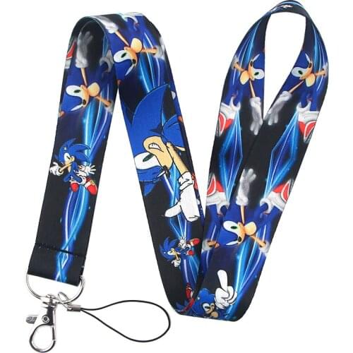 ER419 Blue Anime Boy Cartoon Icons Style Anime Lovers Key Chain Lanyard Neck Strap For USB Badge Holder DIY Hang Rope