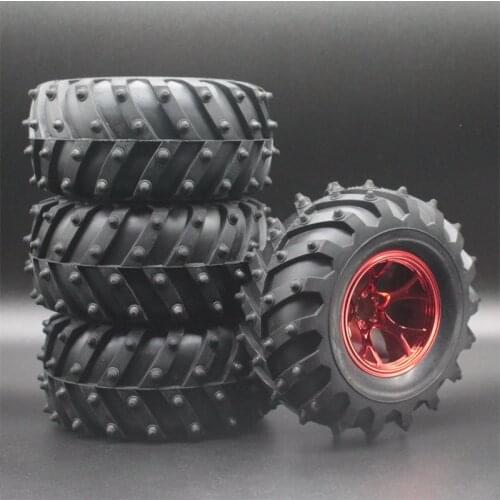 HSP 0703-3002 Rubber Tires Wheel Sets 4P For 1:10 RC Bigfoot Truck 94180 94111 94188