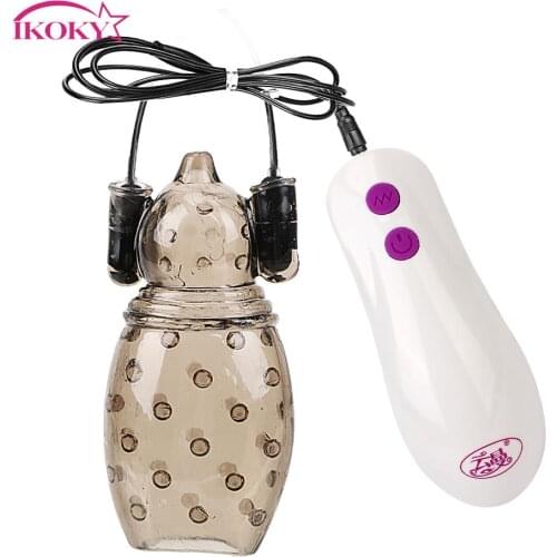 IKOKY Cock Trainer Male Masturbator Sex Products Delay Ejaculation Penis Vibrators Sex Toy For Men Erotic Massager