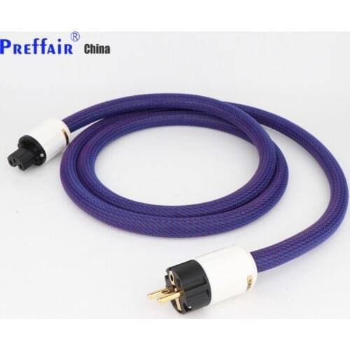 Preffair Schuko Power Cable HIFI Power Cable High Purity Copper Audiophile Power Cord For CD Ampliferhome theatre HIFI