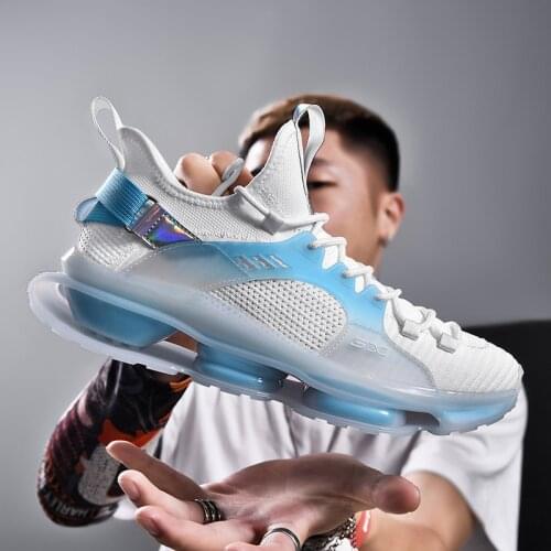 Hot Sale Mens Running Shoes Spring Autumn Chunky Sneakers Air Cushion Mesh Sports Shoes Trainers Gym Walking Shoes Big Size 46