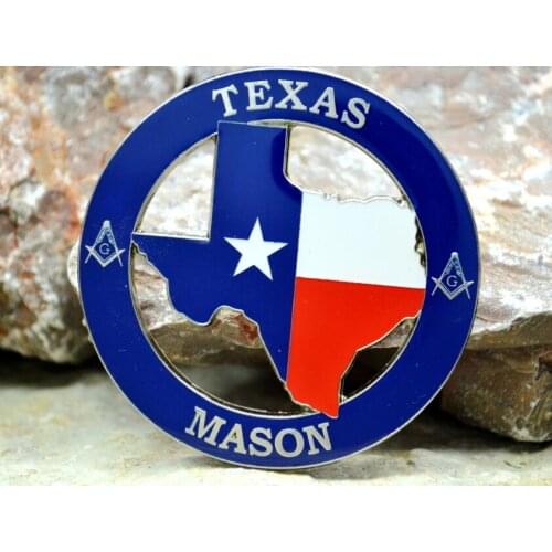 Metal Chrome Texas Mason Edtion Lone Star Car Trunk Emblem Badge Decal Sticker