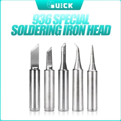 QUICK 936 Silver Soldering Iron Tip Set USB Desoldering Pump Welding Tools Rework Soldering Station Repair Head Tool Kit